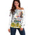 Happy South Africa Freedom Day Off Shoulder Sweater Nelson Mandela With Protea