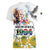 Happy South Africa Freedom Day Women V-Neck T-Shirt Nelson Mandela With Protea