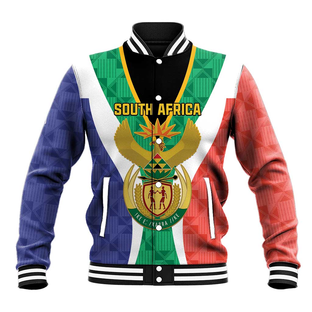 Personalised South Africa Baseball Jacket Coat Of Arms Flag Style