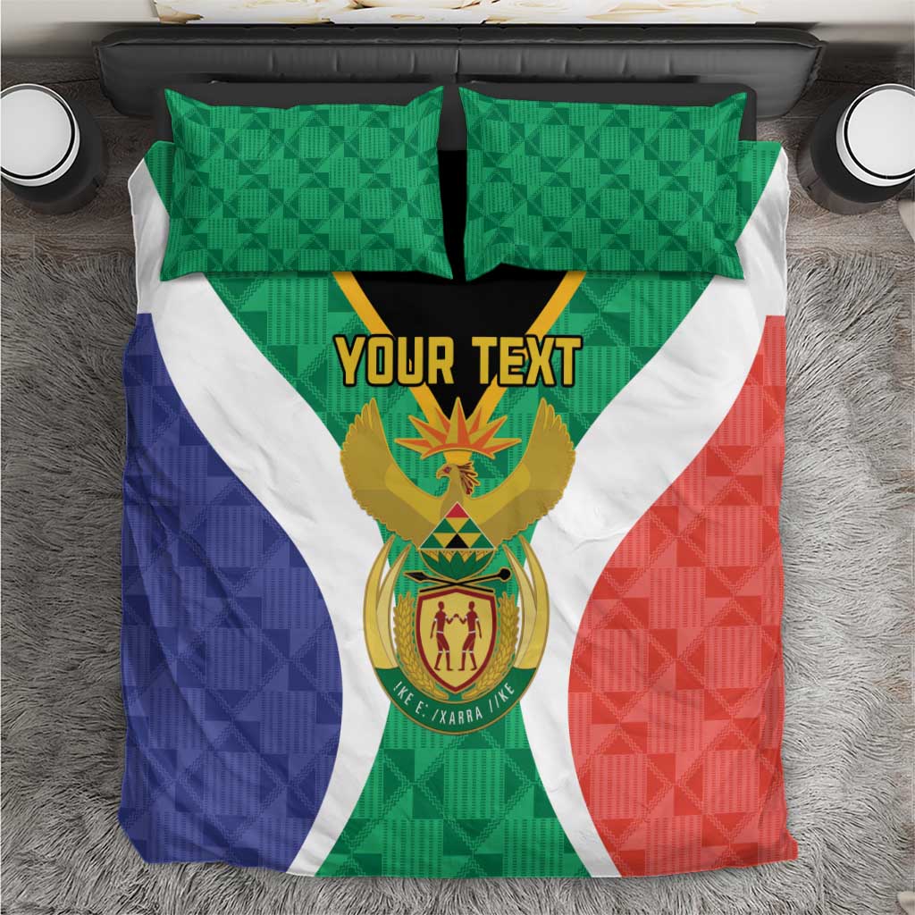 Personalised South Africa Bedding Set Coat Of Arms Flag Style