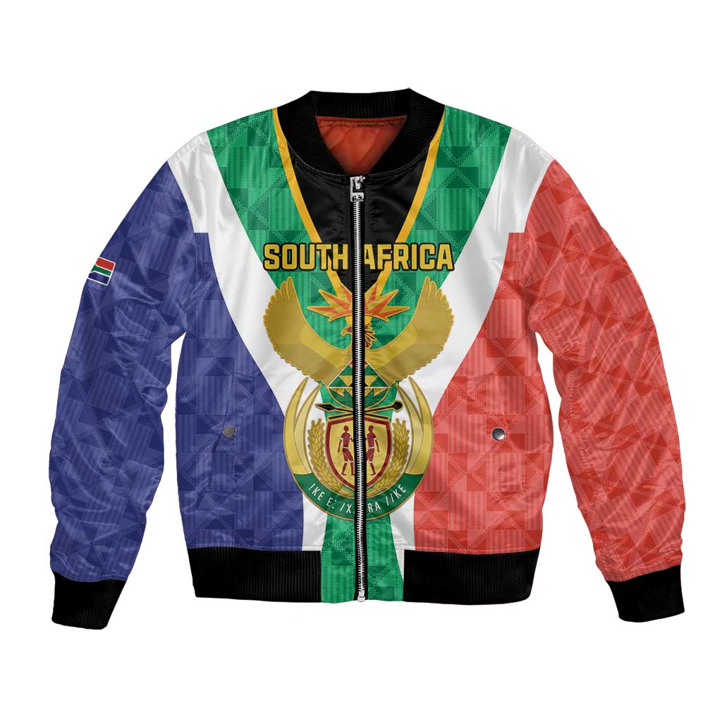 Personalised South Africa Bomber Jacket Coat Of Arms Flag Style