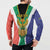 Personalised South Africa Button Sweatshirt Coat Of Arms Flag Style