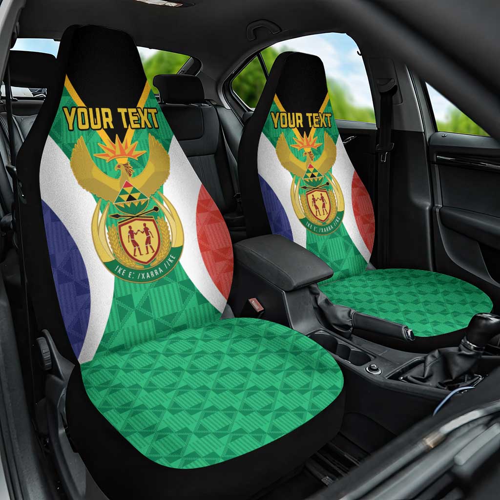 Personalised South Africa Car Seat Cover Coat Of Arms Flag Style