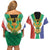 Personalised South Africa Couples Matching Off Shoulder Short Dress and Hawaiian Shirt Coat Of Arms Flag Style