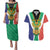 Personalised South Africa Couples Matching Puletasi and Hawaiian Shirt Coat Of Arms Flag Style