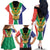 Personalised South Africa Family Matching Off The Shoulder Long Sleeve Dress and Hawaiian Shirt Coat Of Arms Flag Style