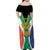 Personalised South Africa Family Matching Off Shoulder Maxi Dress and Hawaiian Shirt Coat Of Arms Flag Style