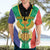 Personalised South Africa Hawaiian Shirt Coat Of Arms Flag Style