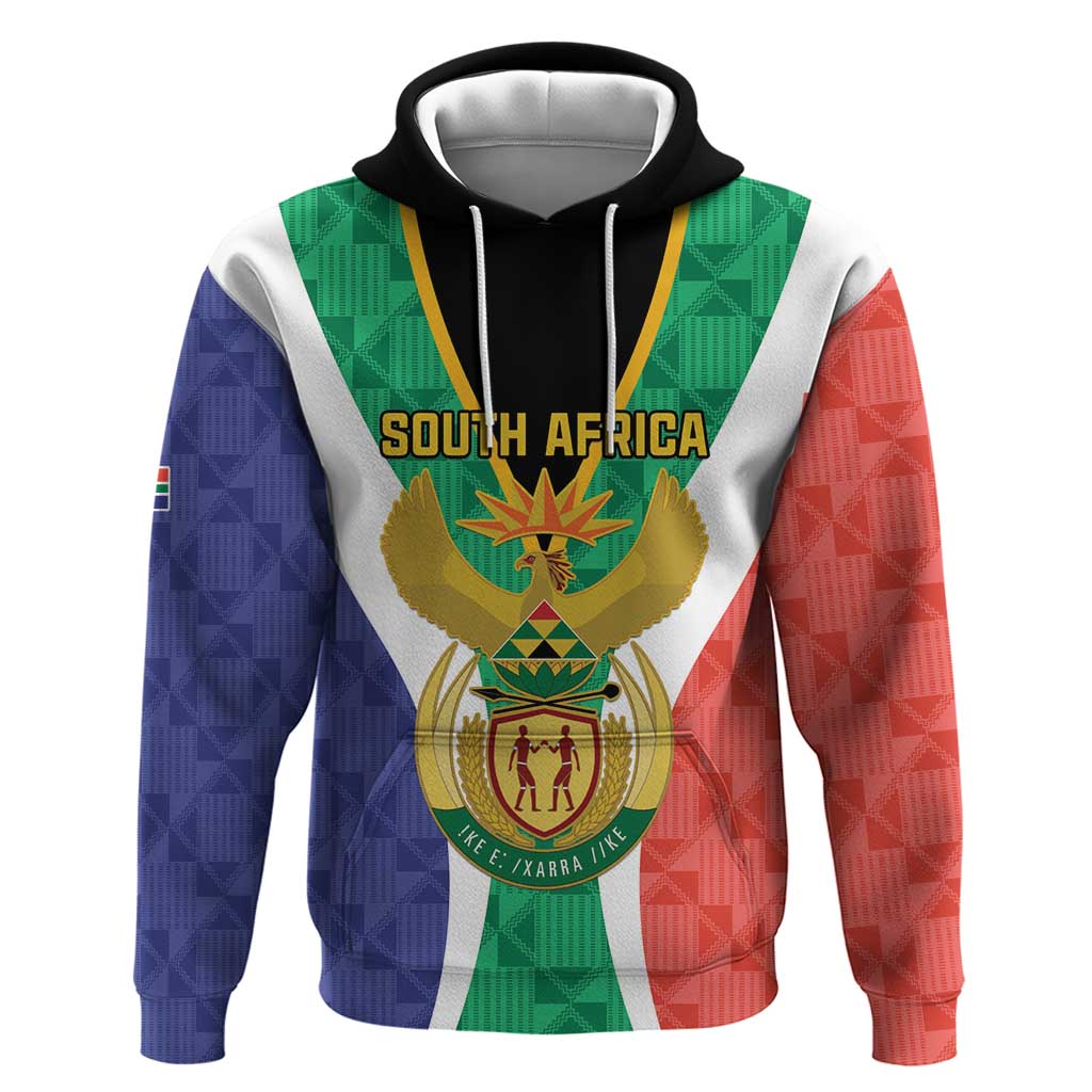 Personalised South Africa Hoodie Coat Of Arms Flag Style