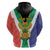 Personalised South Africa Hoodie Coat Of Arms Flag Style