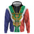 Personalised South Africa Hoodie Coat Of Arms Flag Style