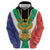 Personalised South Africa Hoodie Coat Of Arms Flag Style