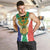 Personalised South Africa Men Tank Top Coat Of Arms Flag Style