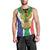 Personalised South Africa Men Tank Top Coat Of Arms Flag Style