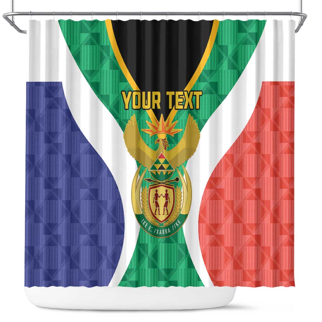 Personalised South Africa Shower Curtain Coat Of Arms Flag Style