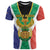 Personalised South Africa T Shirt Coat Of Arms Flag Style