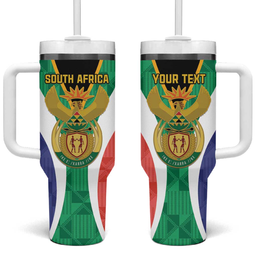 Personalised South Africa Tumbler With Handle Coat Of Arms Flag Style