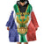 Personalised South Africa Wearable Blanket Hoodie Coat Of Arms Flag Style