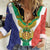 Personalised South Africa Women Casual Shirt Coat Of Arms Flag Style