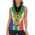 Personalised South Africa Women Sleeveless Polo Shirt Coat Of Arms Flag Style