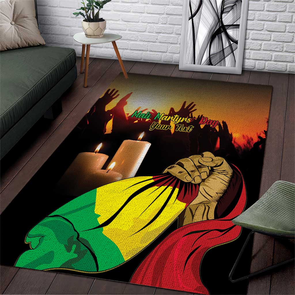 Personalised Mali Martyrs Day Area Rug 26 March