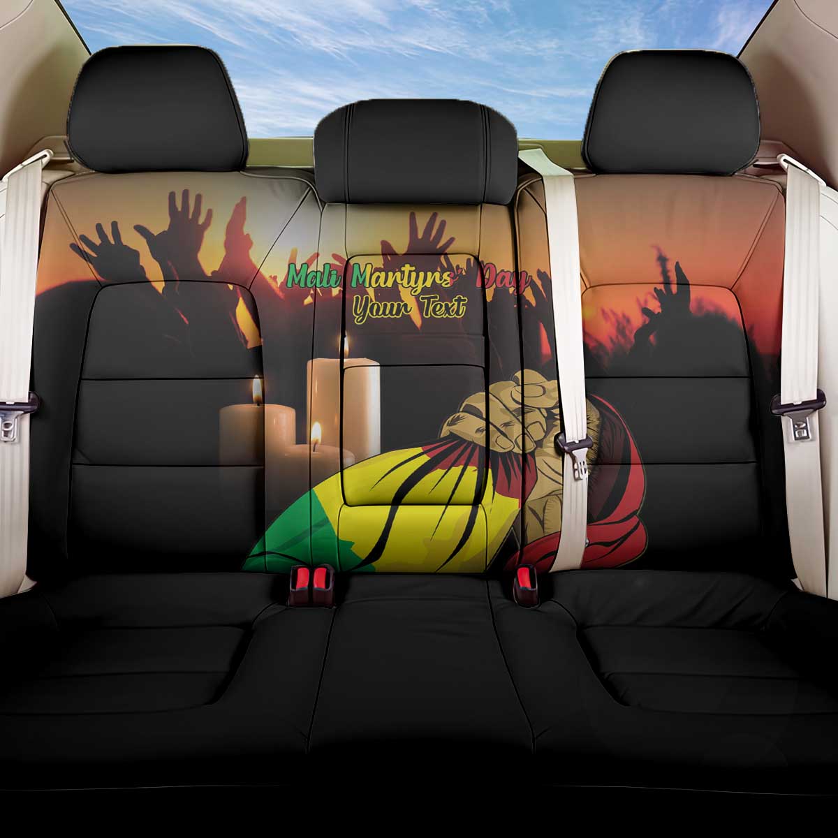 Personalised Mali Martyrs Day Back Car Seat Cover 26 March