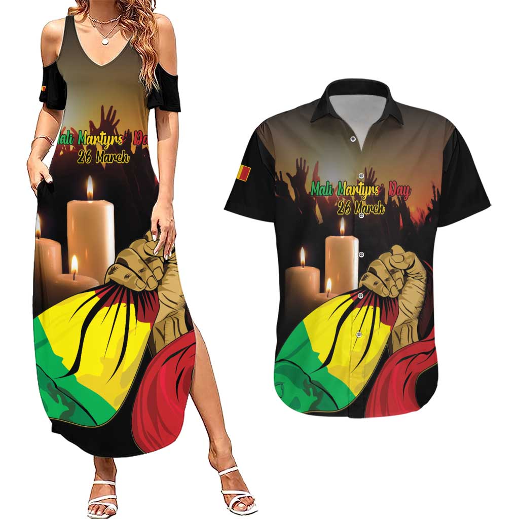 Personalised Mali Martyrs Day Couples Matching Summer Maxi Dress and Hawaiian Shirt 26 March