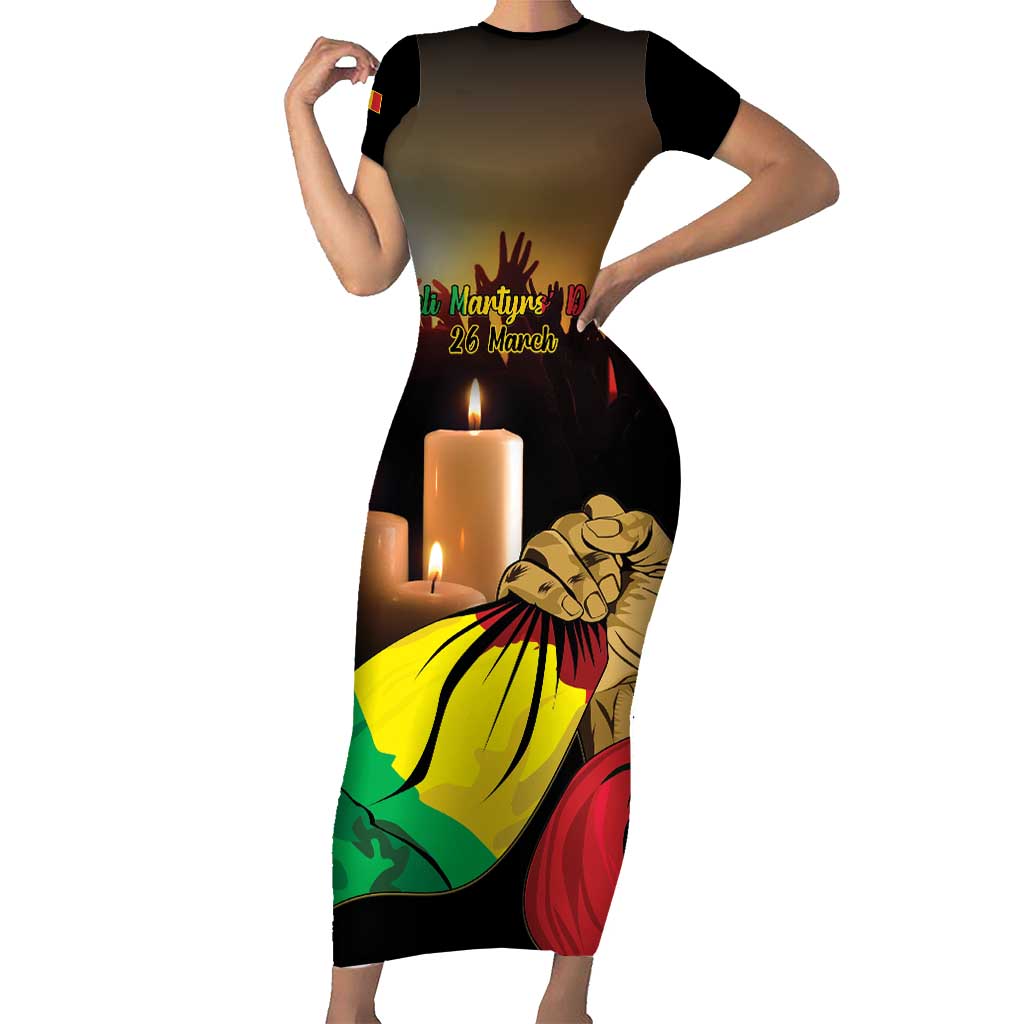 Personalised Mali Martyrs Day Short Sleeve Bodycon Dress 26 March