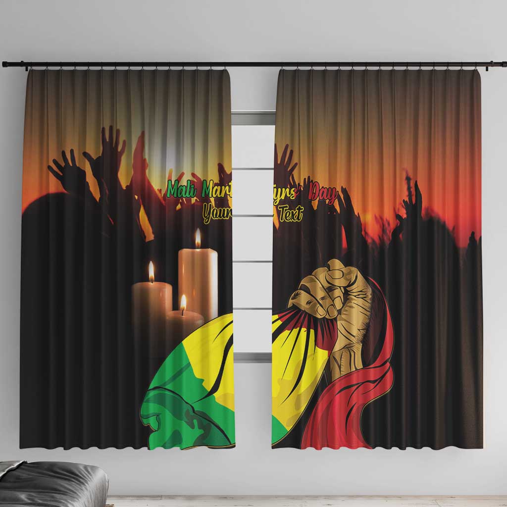 Personalised Mali Martyrs Day Window Curtain 26 March