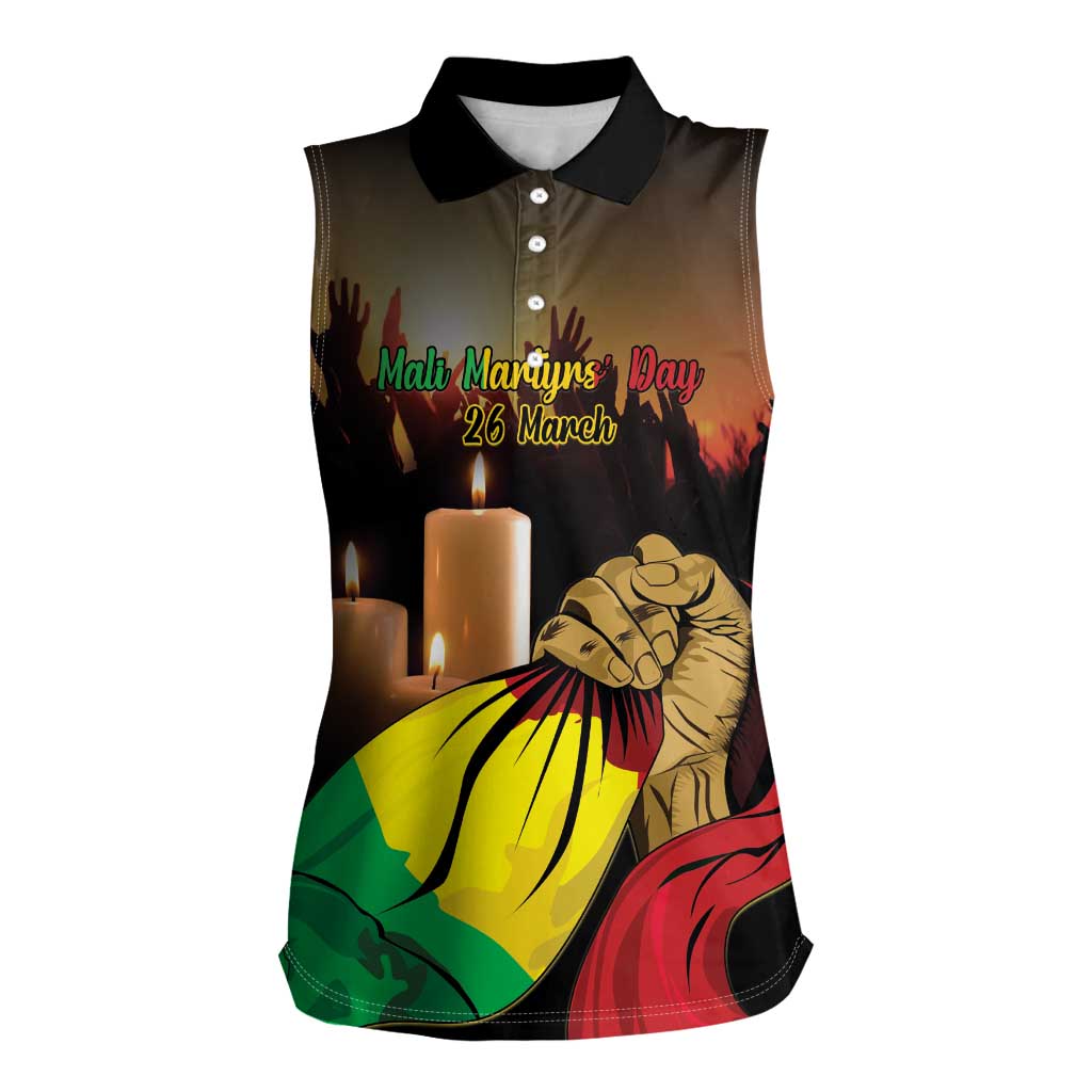 Personalised Mali Martyrs Day Women Sleeveless Polo Shirt 26 March