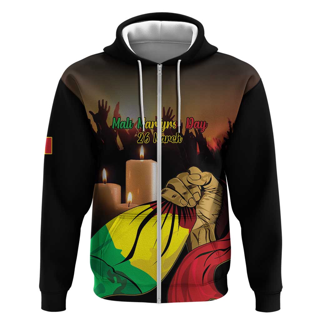 Personalised Mali Martyrs Day Zip Hoodie 26 March