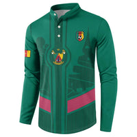 Green button sweatshirt with skyline print, pink stripe, sleeve flag patch, front crest.
