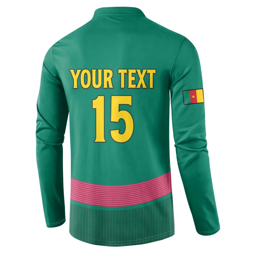 Green back sweatshirt with YOUR TEXT and number 15, plus pink stripe.