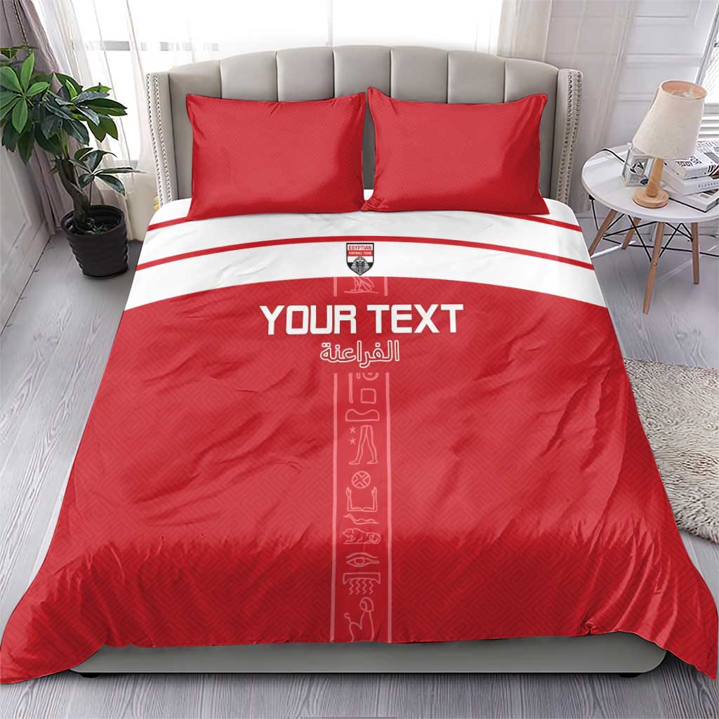 Custom Egypt Football Bedding Set Yalla Yalla Pharaohs - Red Ver