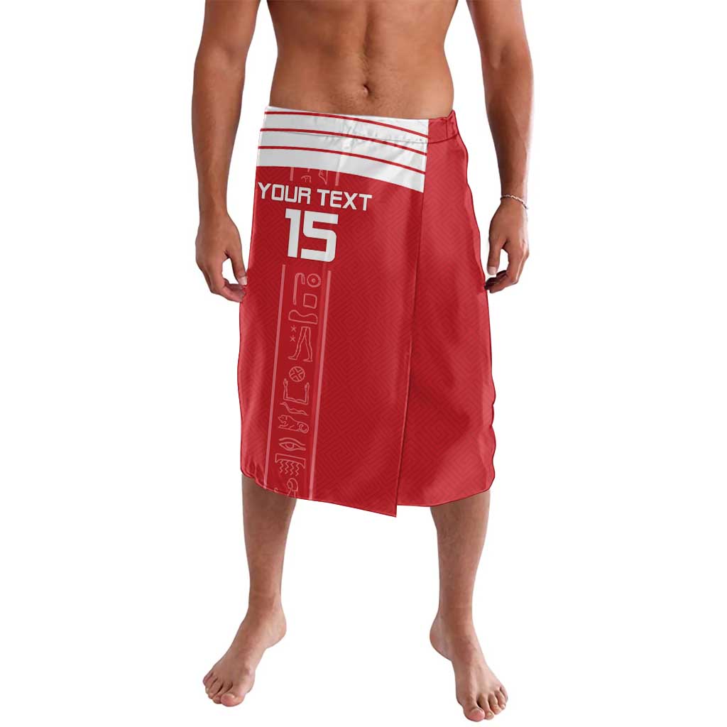 Custom Egypt Football Lavalava Yalla Yalla Pharaohs - Red Ver