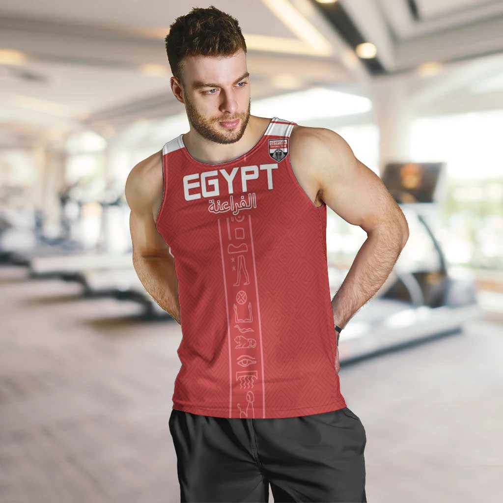 Custom Egypt Football Men Tank Top Yalla Yalla Pharaohs - Red Ver