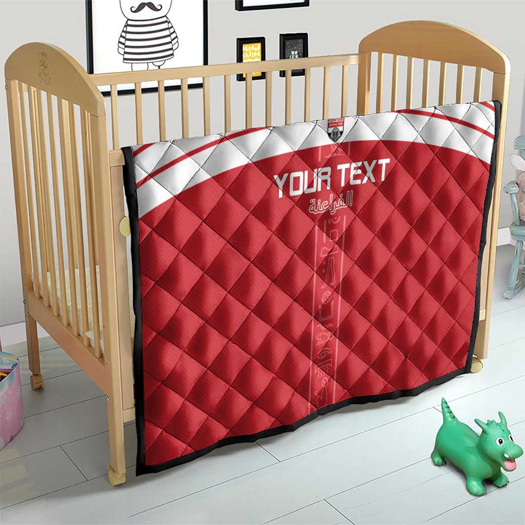 Custom Egypt Football Quilt Yalla Yalla Pharaohs - Red Ver