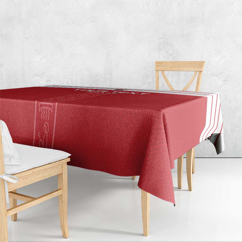 Custom Egypt Football Tablecloth Yalla Yalla Pharaohs - Red Ver