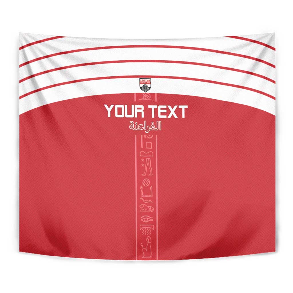 Custom Egypt Football Tapestry Yalla Yalla Pharaohs - Red Ver