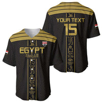 Two black jerseys with gold trim, front and back; EGYPT front, 15 back