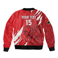 Custom Libya Football Sleeve Zip Bomber Jacket Forza Libya