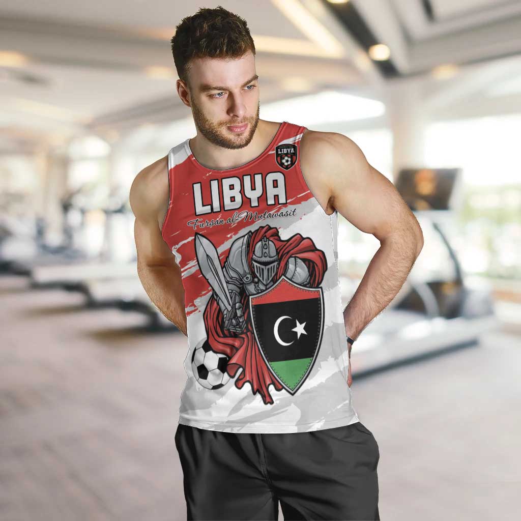 Custom Libya Football Men Tank Top Yalla Fursan Al-Mutawasit