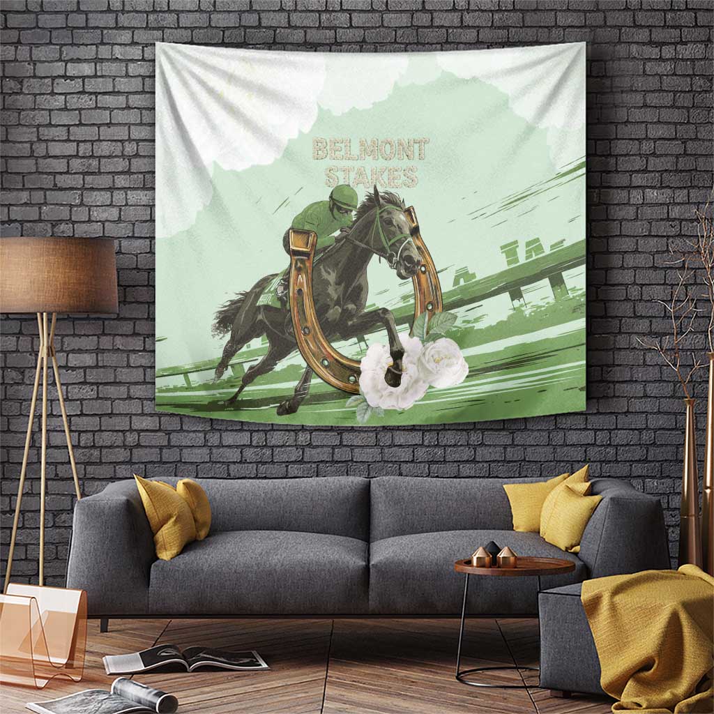 158th Anniversary Belmont Horse Racing Tapestry Run for the Carnations