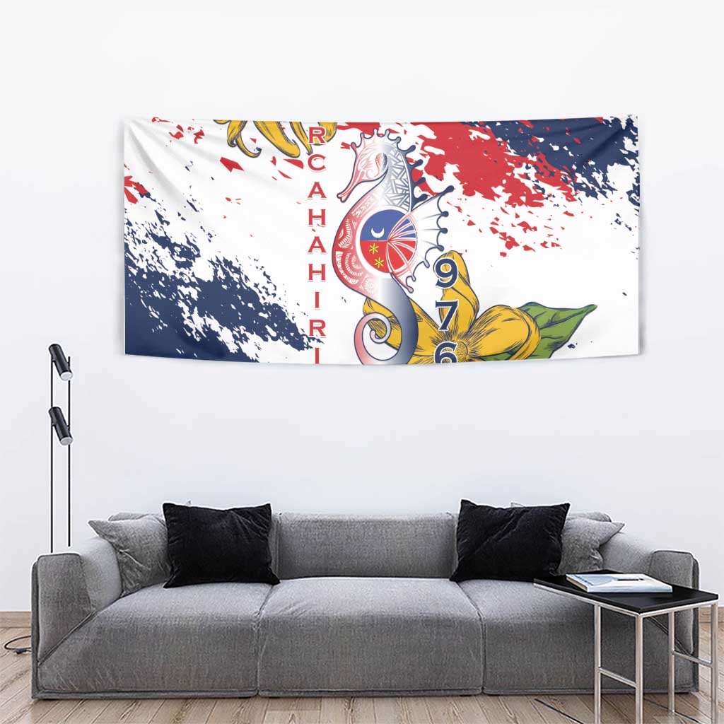 Ra Hachiri 976 Tapestry Mayotte Map With Ylang Ylang