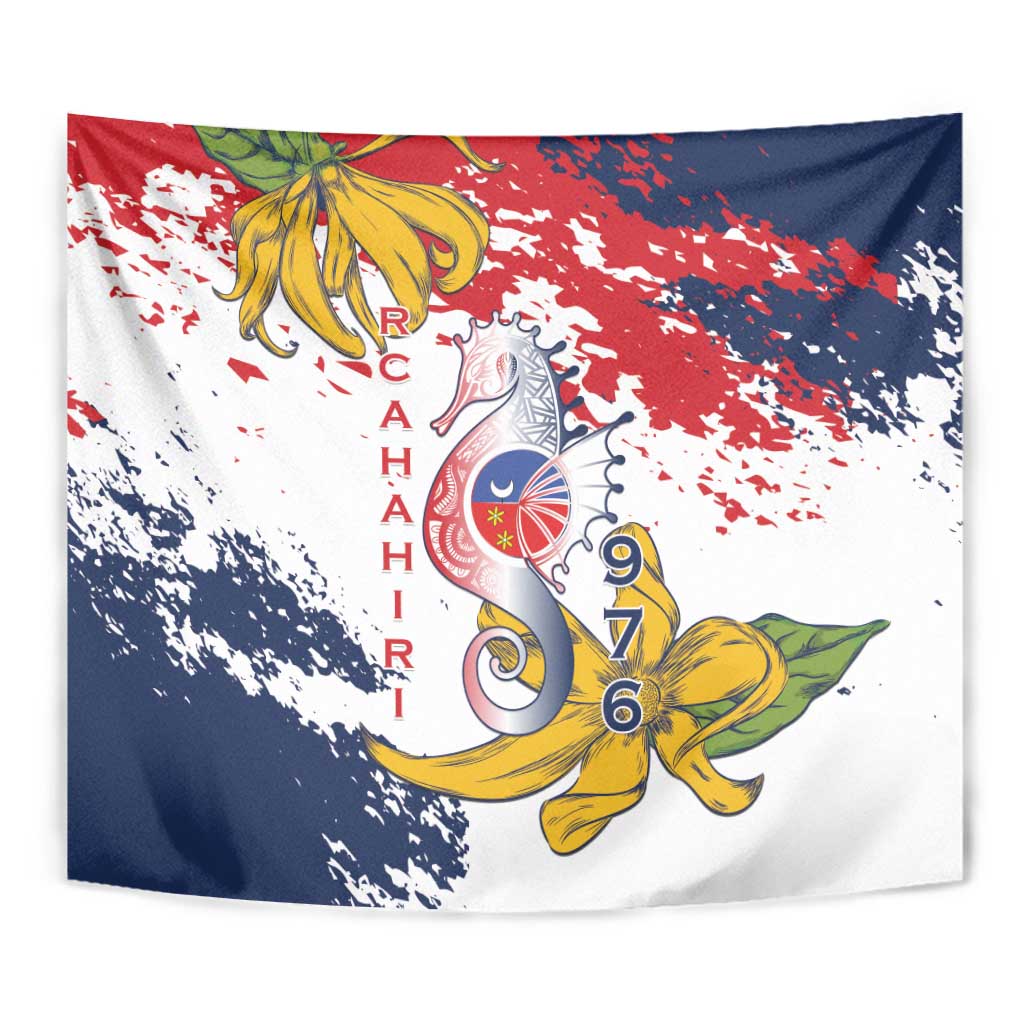 Ra Hachiri 976 Tapestry Mayotte Map With Ylang Ylang