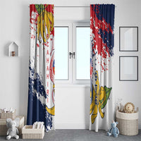 Ra Hachiri 976 Window Curtain Mayotte Map With Ylang Ylang