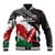 Custom Kenya Rugby Sevens Baseball Jacket African Pattern - Grunge Style - Wonder Print Shop