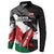 Custom Kenya Rugby Sevens Button Sweatshirt African Pattern - Grunge Style - Wonder Print Shop