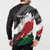 Custom Kenya Rugby Sevens Button Sweatshirt African Pattern - Grunge Style - Wonder Print Shop