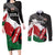 Custom Kenya Rugby Sevens Couples Matching Long Sleeve Bodycon Dress and Long Sleeve Button Shirt African Pattern - Grunge Style - Wonder Print Shop